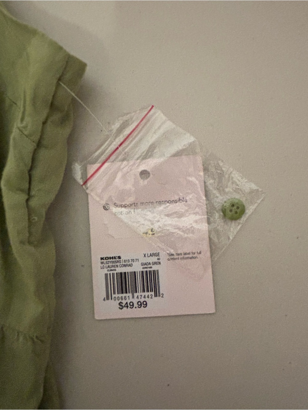 LC Lauren Conrad Olive Green Sleeveless Button-Front Midi Dress NWT - Picture 7 of 15